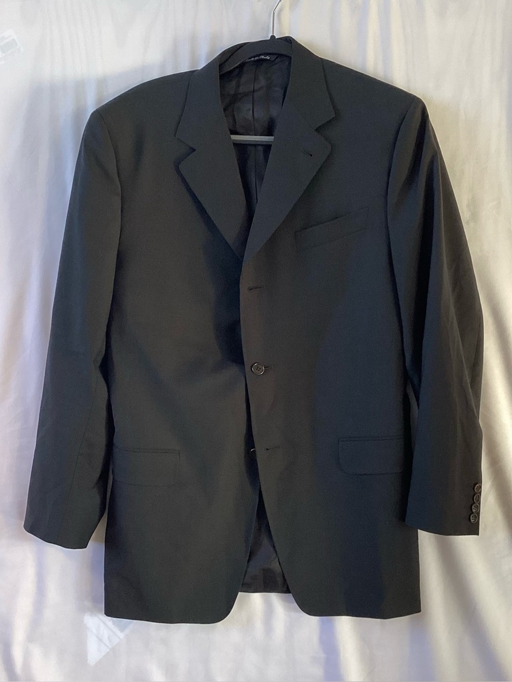 Canali Proposta Men's Wool Black 2 Button Blazer 42R
